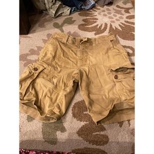 American eagle  outfitters khaki cargo extreme  flex classic  men’s shorts sz 30
